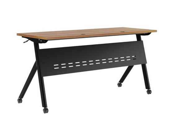Training table with t leg 5x2 walnut black 4
