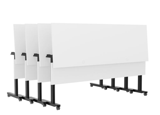 Training table with t leg 6x2 white black 11