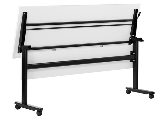 Training table with t leg 6x2 white black 12