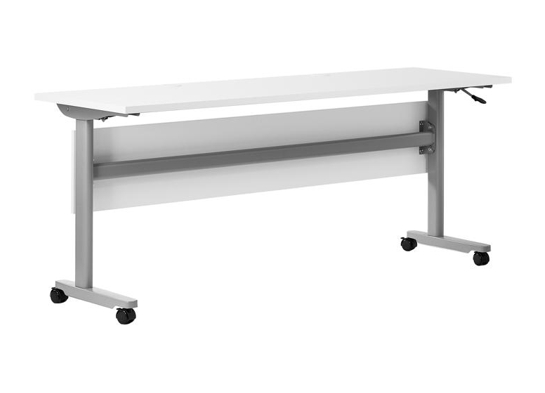 Training table with t leg 6x2 white gray 5