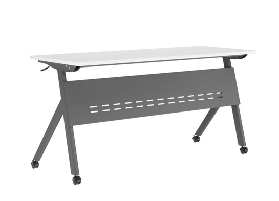 Training table with x leg 5x2 white gray 4