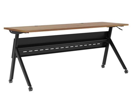 Training table with x leg 6x2 walnut blck 5