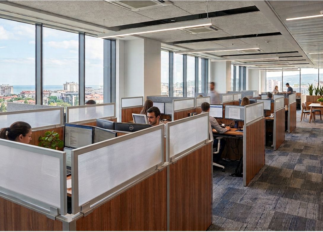 Translucent polycarbonate cubicle wall extender PAT24H