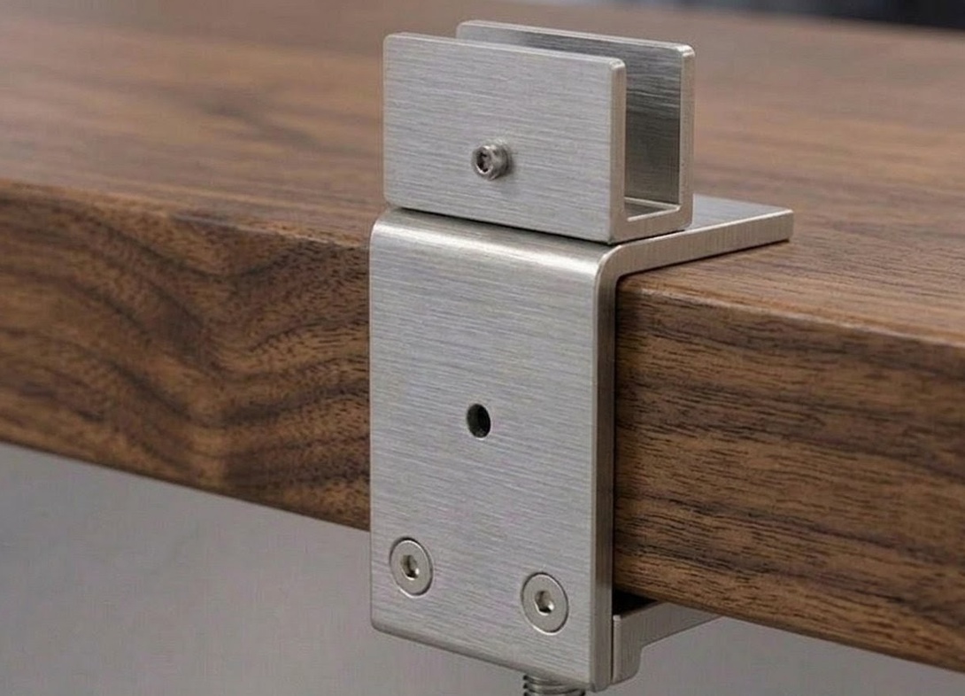 U channel brackets for desk mounted screen PW18H