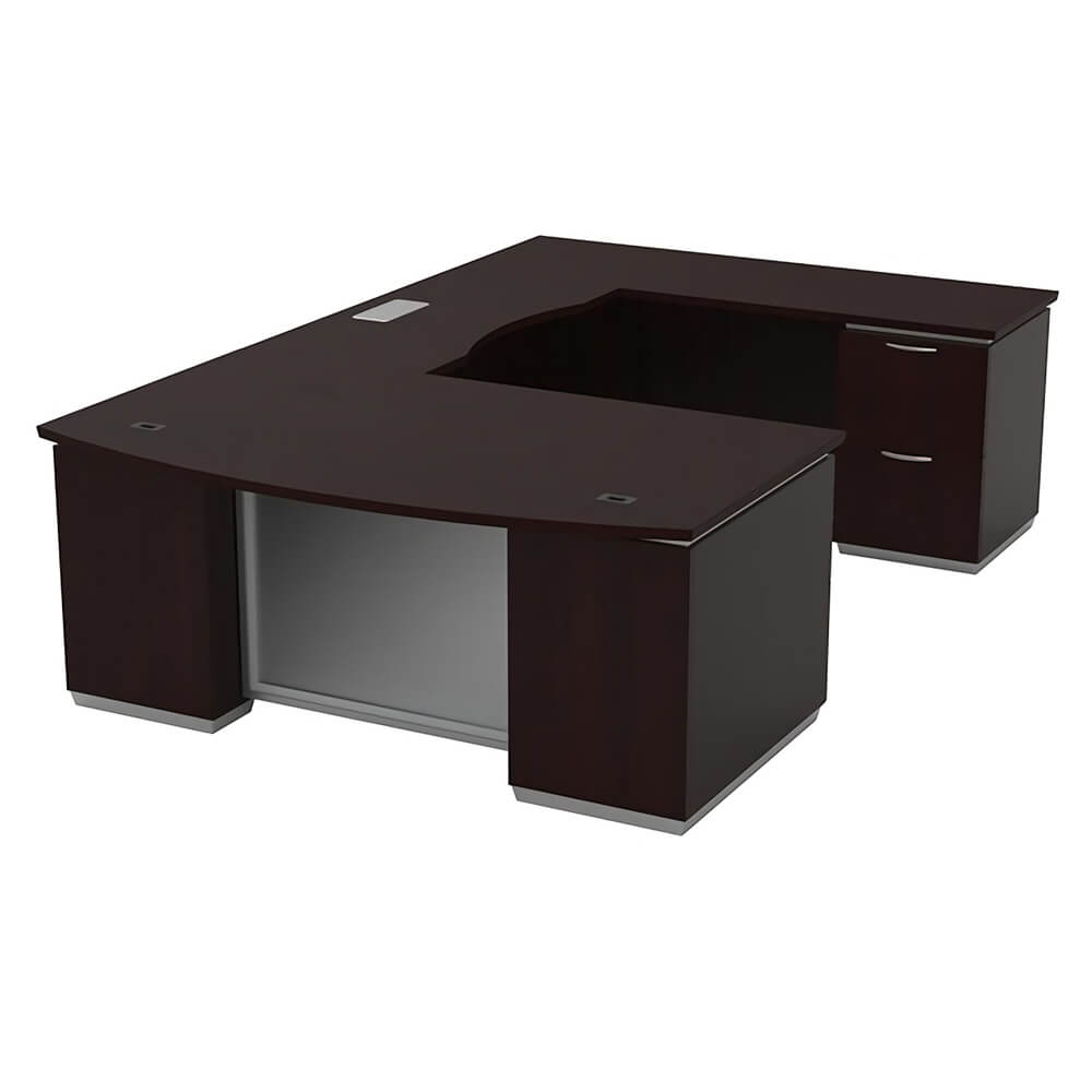 Black tie u shaped desk u shaped executive desk 72w x 114d