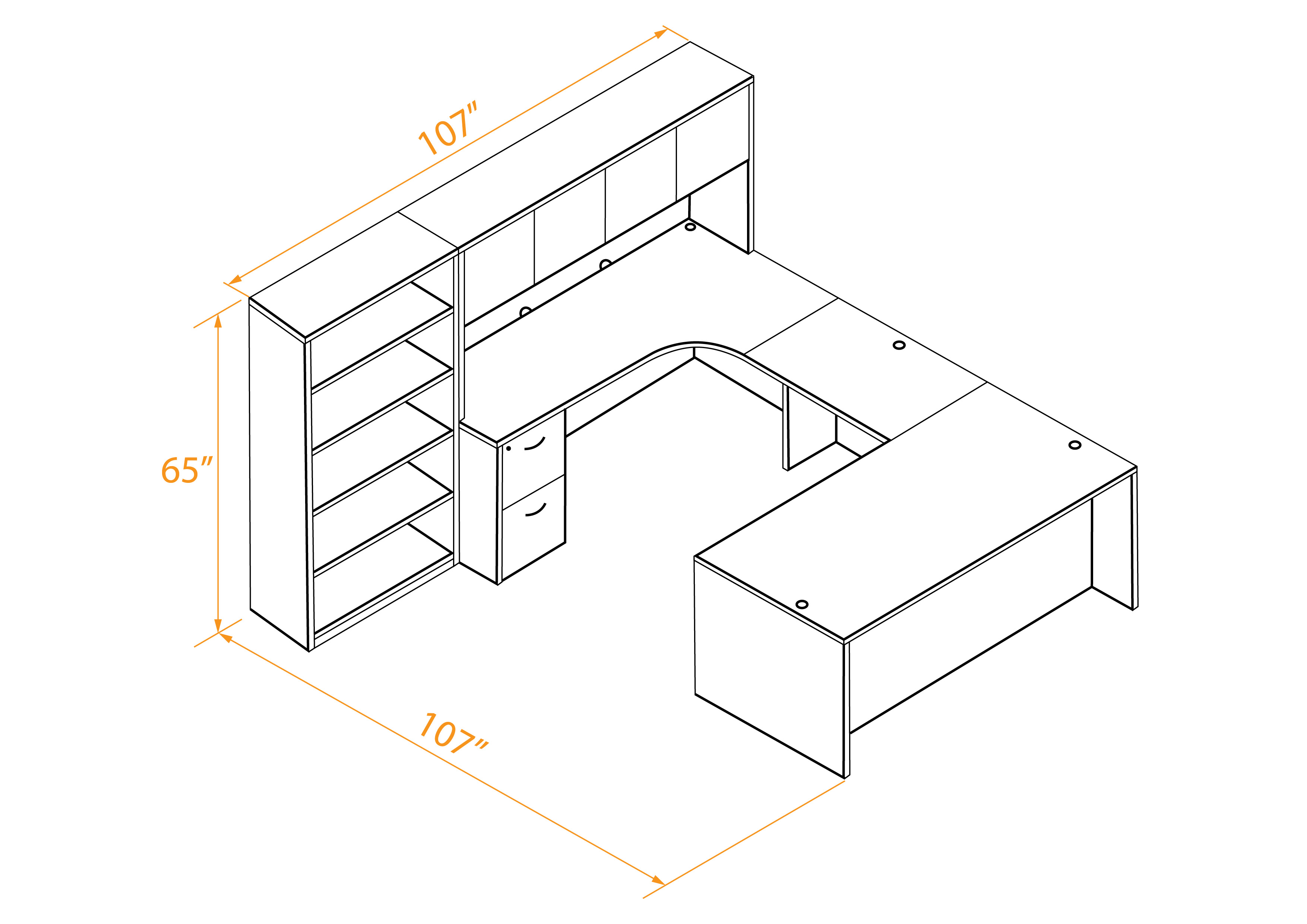 U shaped desk u shaped desk with hutch contemporary u shaped office desk dimensions 1