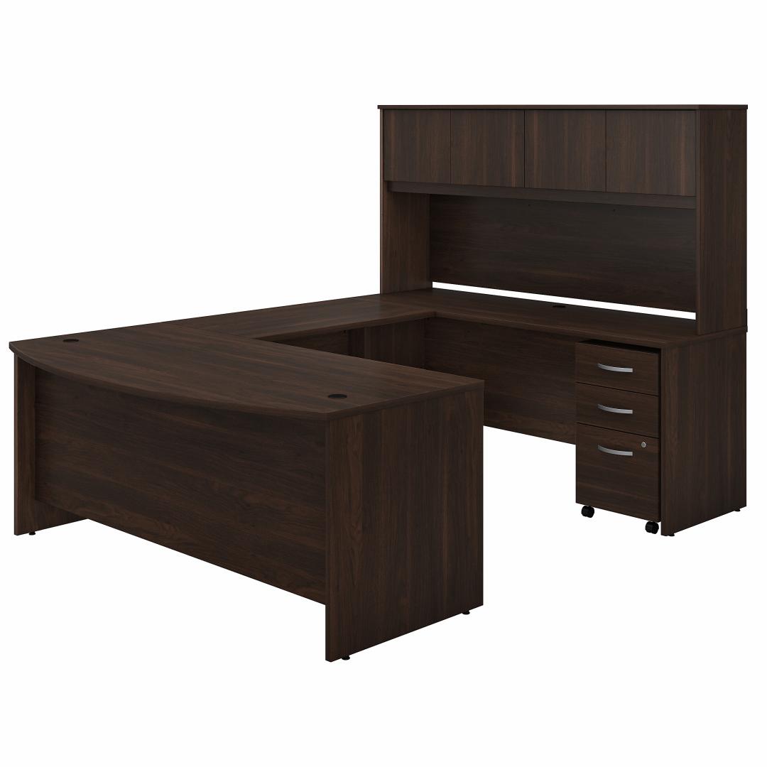 U shaped desk with hutch CUB STC003BWSU FBB